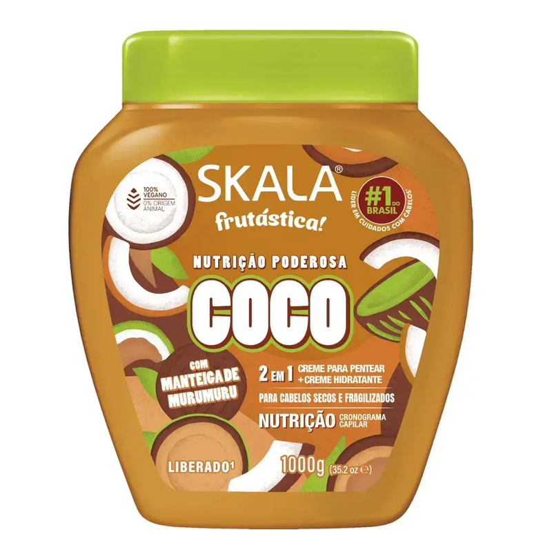 Hair Cream Mask Coconut 2-in-1 Leave-In Hydration Skala Frutastica 1000g