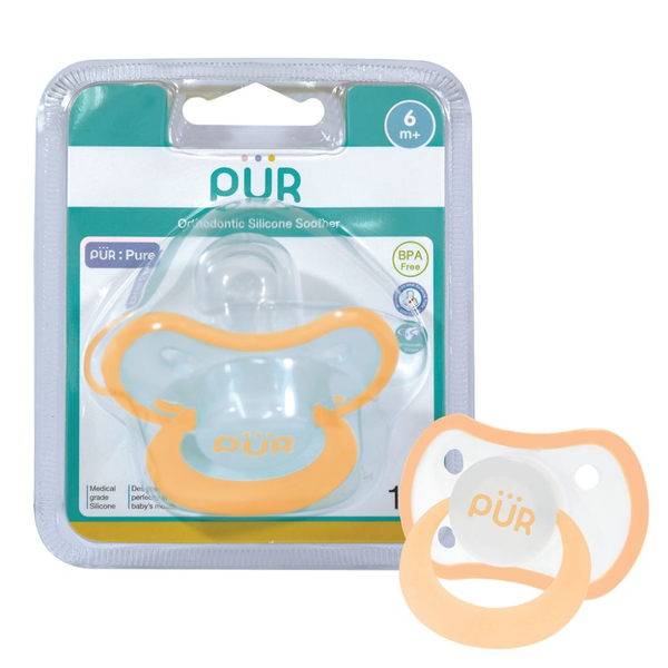 Silicone Soother Orthodontic Teething Relief Pur 6M+
