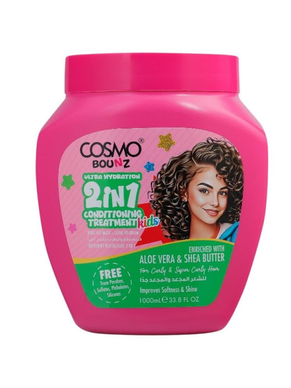 Cosmo Bounz Kids 2-in-1 Conditioning Treatment Aloe Vera Shea Butter 1000ml