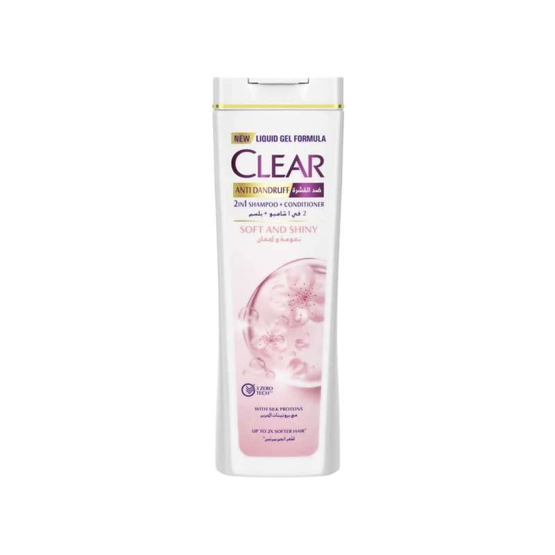 Clear Anti-Dandruff Shampoo, Smooth and Shine, Women, 400ml
