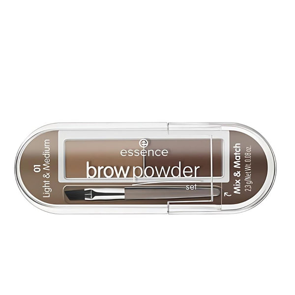 Eyebrow Powder Kit Light and Medium Brown Shaping Essence 2.3g