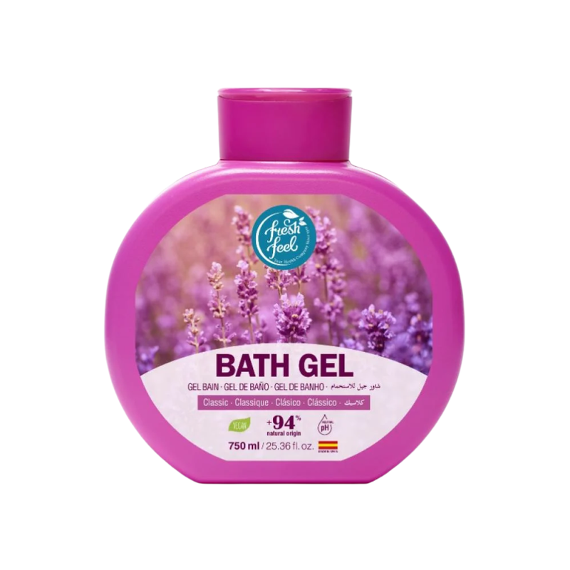 Fresh Feel Classic Shower Gel, Body Wash, 750ml