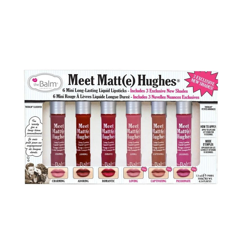 The Balm Meet Matt(e) Hughes Mini Liquid Lipstick Set, 6 Piece Matte Collection