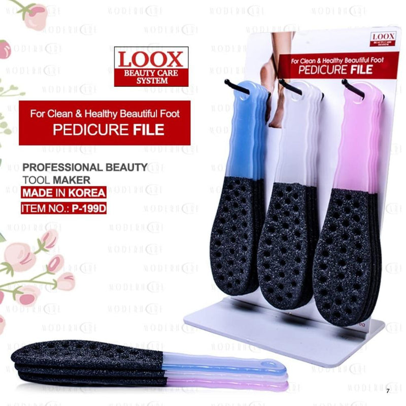Loox Double-Sided Foot File P-199 for Exfoliating and Smoothing