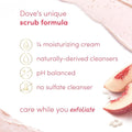 White Peach & Crushed Rice Exfoliating Body Scrub Dove 425g