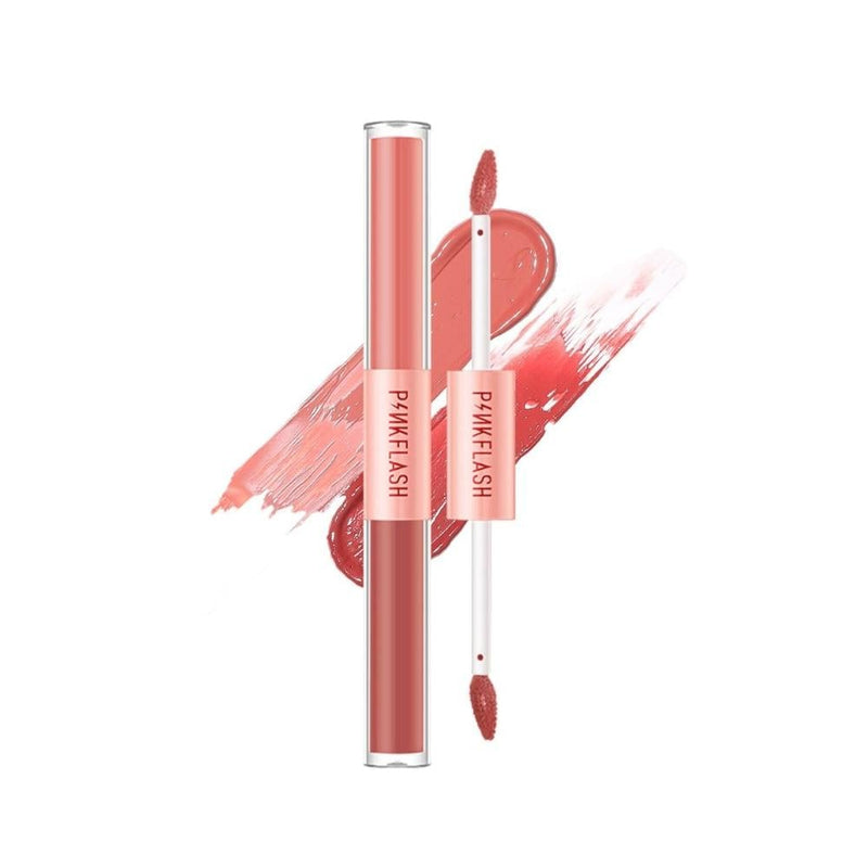 Pink Flash Liquid Lipstick & Gloss Duo D01 Matte & Glossy
