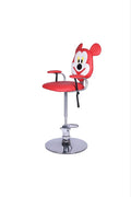 Salon System Mickey Mouse Children's Chair - Red - Adjustable Swivel