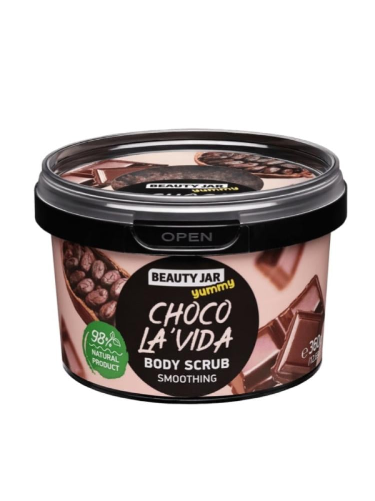 Beauty Jar Choco Lavida Body Scrub with Cocoa, Brown Sugar & Shea Butter - 360g
