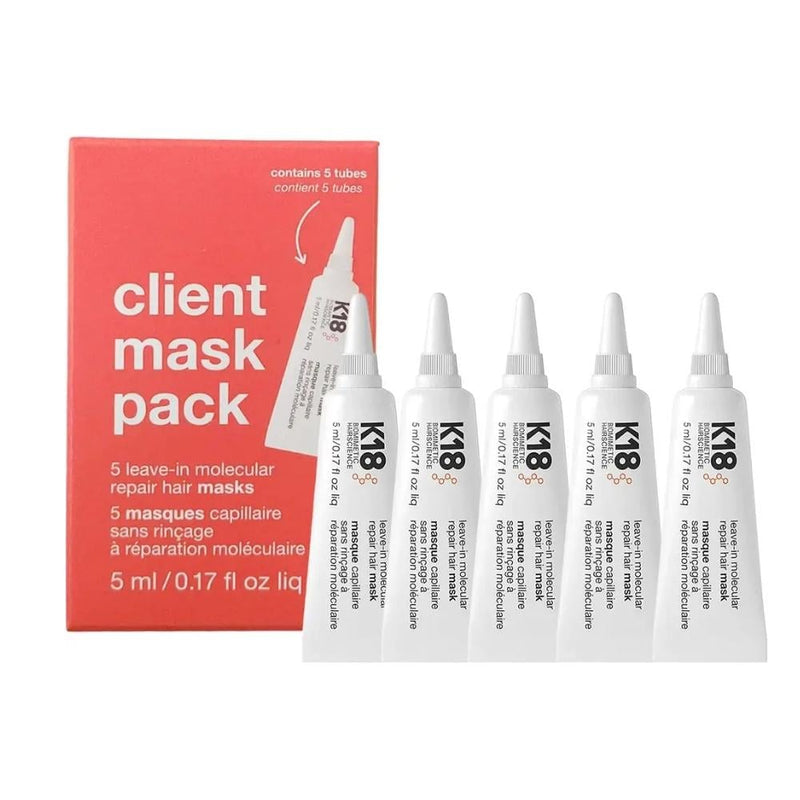 K18 Molecular Hair Repair Leave-In Mask, 5 x 5ml, All Hair Types