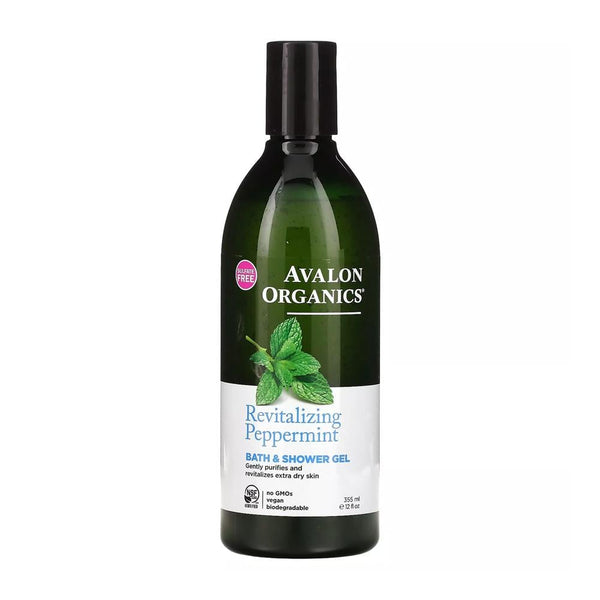 Avalon Organics Mint Shower Gel, Moisturizing Cleanser, 355ml