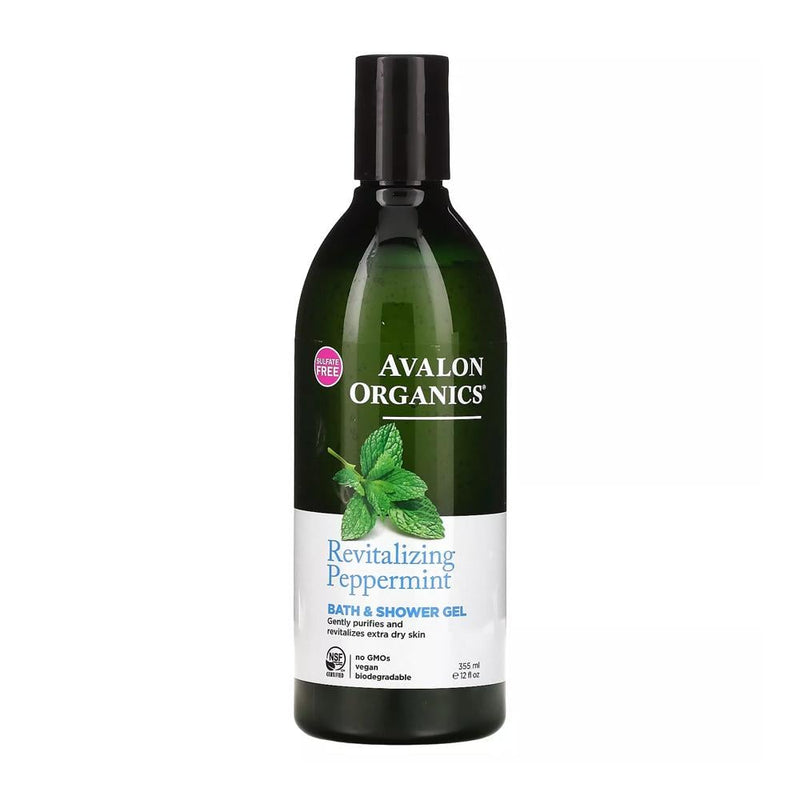Avalon Organics Mint Shower Gel, Moisturizing Cleanser, 355ml
