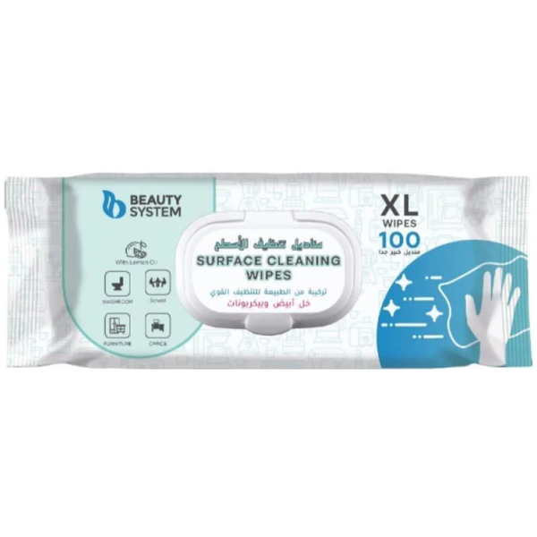 Beauty System XL Surface Cleaning Wipes 100 Count