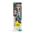 Charcoal Whitening Toothbrush Soft Bristles Stain Removal 2 Pieces Signal