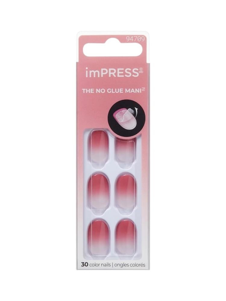 Kiss imPRESS Ombre Gradient Press-On Nails - Short Oval Shape - 30 Pieces