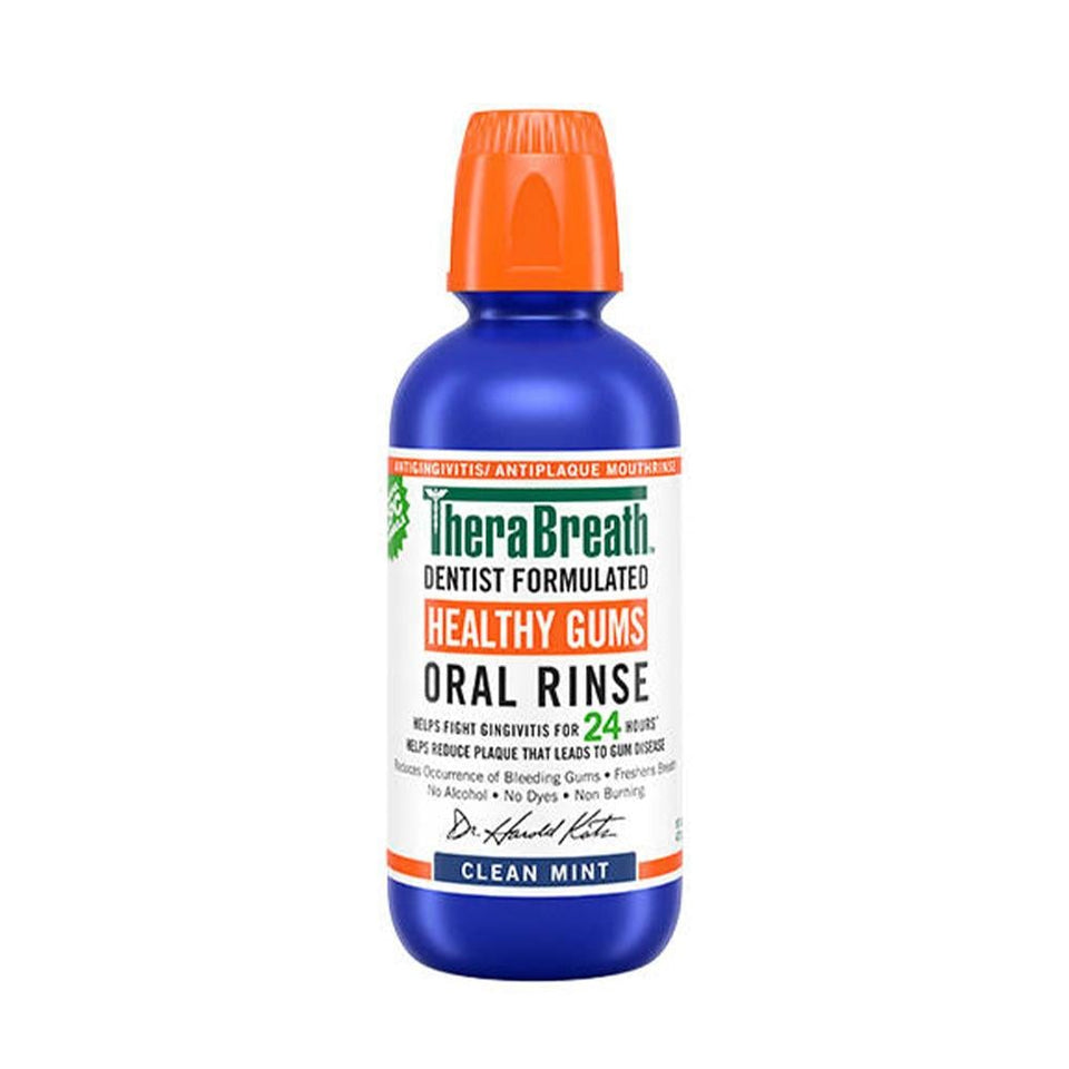 TheraBreath Healthy Gums Oral Rinse Clean Mint Mouthwash 473ml