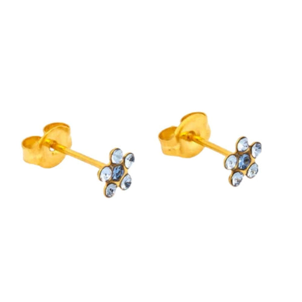 Studex Medical Zircon Stud Earrings S6399 Nickel-Free Gold-Plated