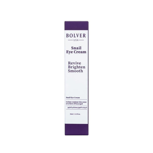 Bolver Snail Extract Under Eye Cream, Hydrating and Brightening, 30ml