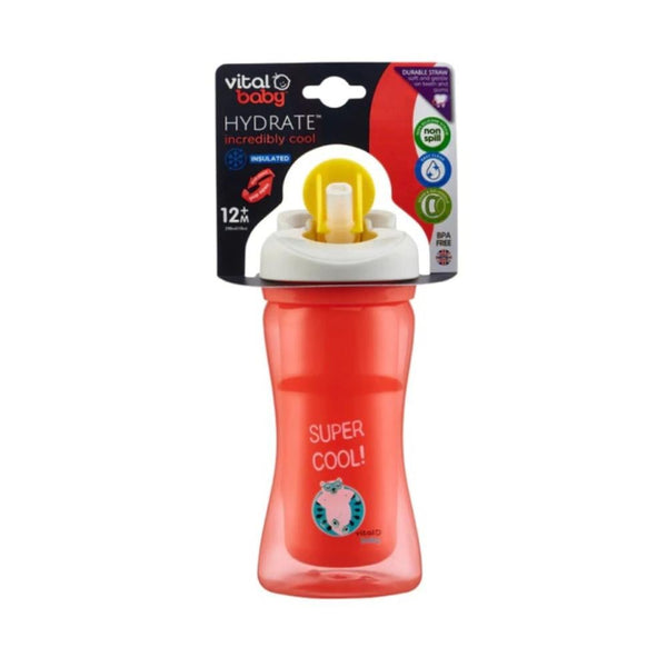 Vital Baby Insulated Straw Cup 290ml Spill-Proof BPA-Free