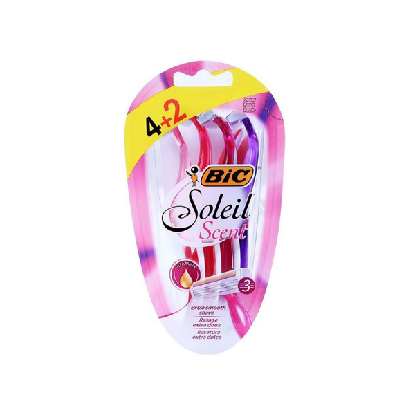 Bic Soleil Scent Razor Blades, 3-Blade with Aloe Vera & Vitamin E, 5 Pack
