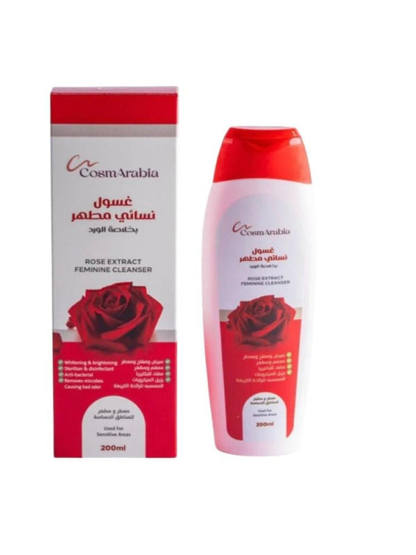 CosmArabia Feminine Cleanser Rose Extract, 200 ml