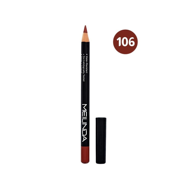 Meilinda Waterproof Lip Pencil, Shade 106, Creamy Long-Lasting Liner