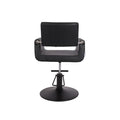 Salon System Extrell Sport Black Haircut Chair with Black Base