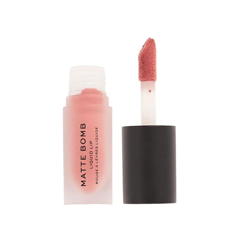 Revolution Matte Bomb Liquid Lipstick Fancy Pink Matte Finish Long-Lasting