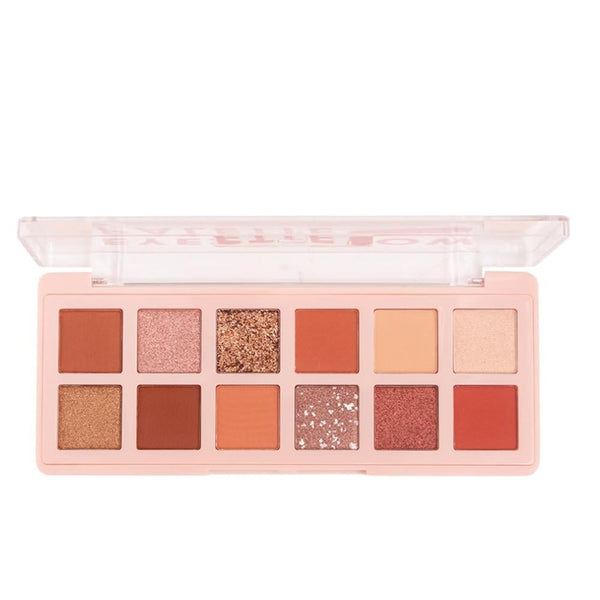 Pink Flash Eyeshadow Palette 04 Grapefruit 12 Shades Matte Shimmer