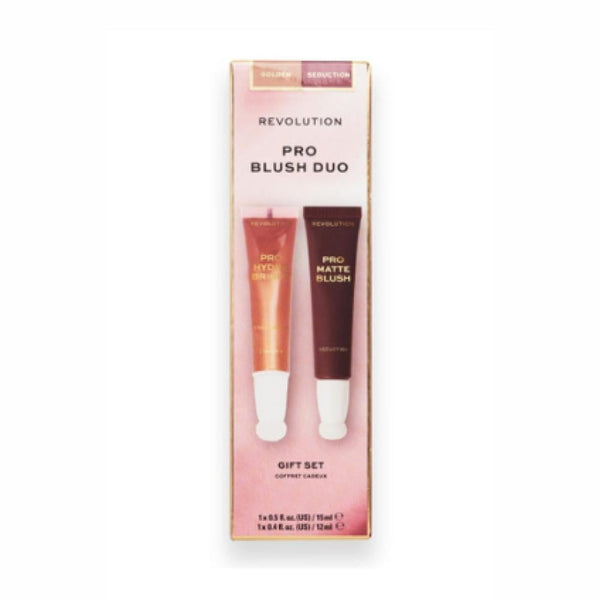 Revolution Pro Blush Duo Golden, Creamy Formula with Shimmer & Matte Finishes