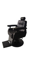 Salon System Men's Barber Chair BX-2968-2 - All Black Leather & Iron Frame