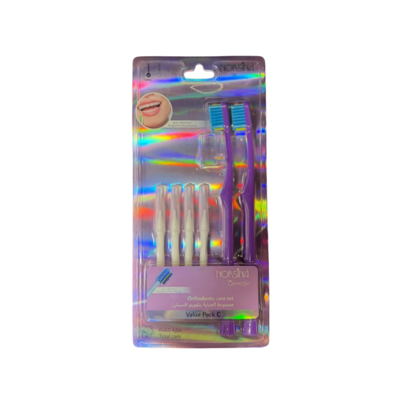 Norsina C Orthodontic Care Kit: Braces Cleaning Tools, Dental Floss, Orthodontic Brush