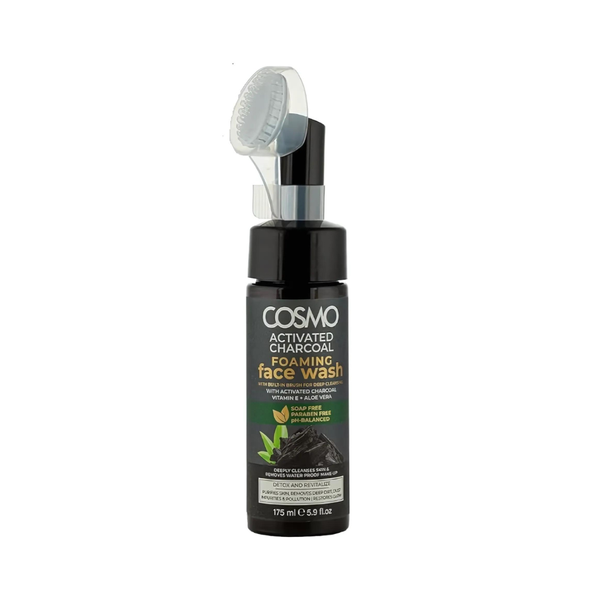 Cosmo Charcoal Foaming Facial Wash, Deep Cleansing, 175ml