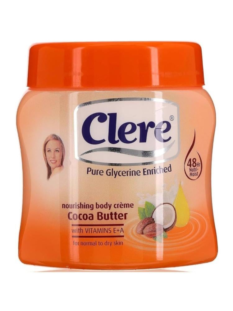 Clere Cocoa Butter Body Cream - 48-Hour Hydration - 500 ml