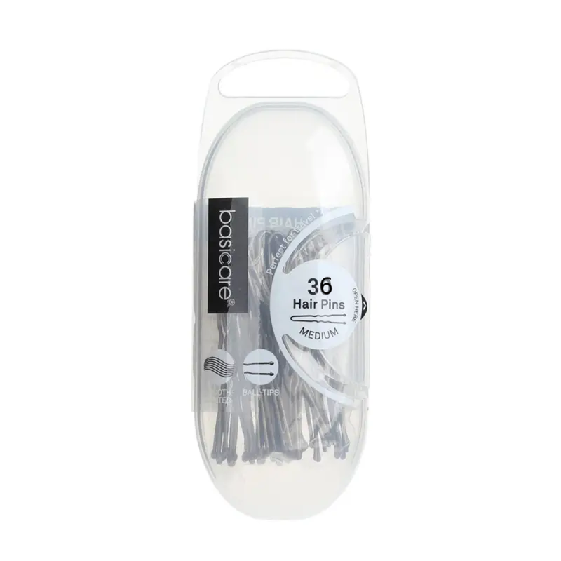 Bessie Care Bobby Hair Pins Medium 6.2 cm Black 36 Count