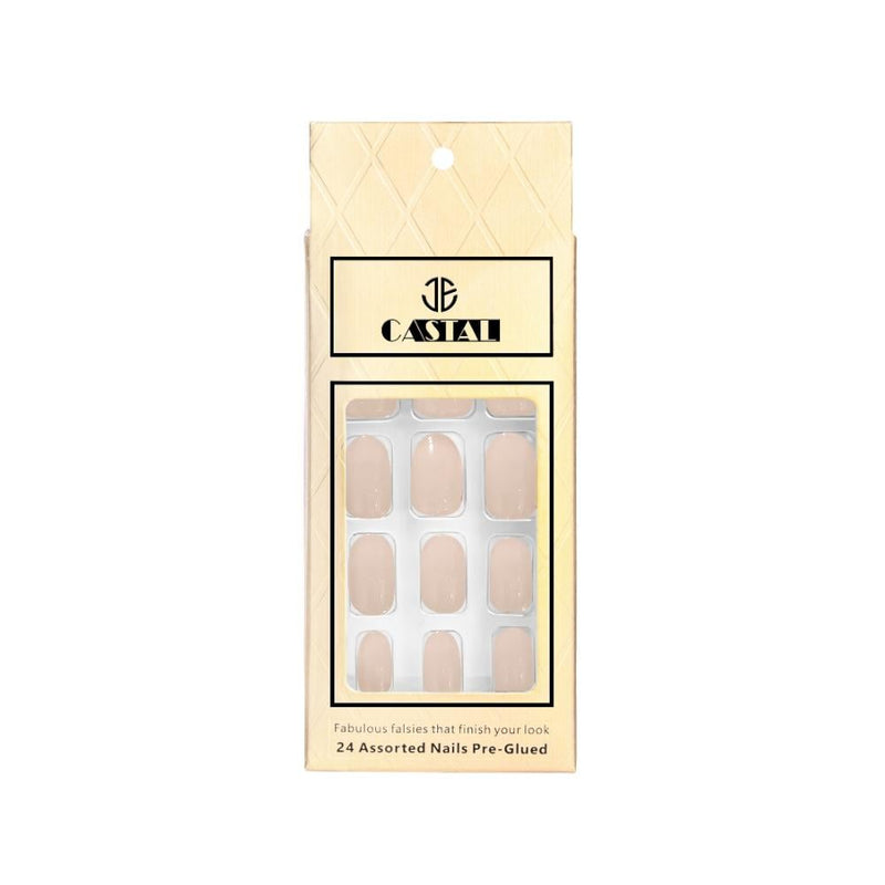 Castal Self-Adhesive Artificial Nails, 24 Count, Natural Look