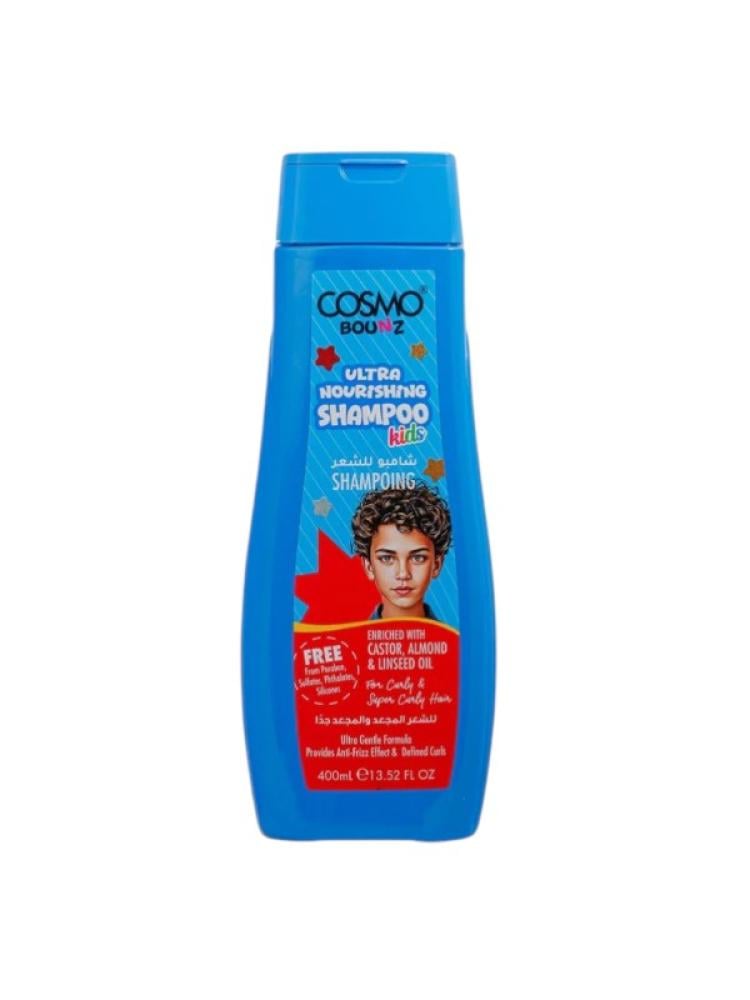 Cosmo Bounz Moisturizing Shampoo for Curly Hair with Castor, Almond & Linseed Oils - 400ml