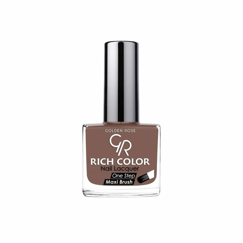Golden Rose Rich Nail Polish 114, Dark Brown, Quick-Drying, Long-Lasting Shine