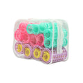 Max Elegance Plastic Hair Rollers - 18 Pieces, Assorted Sizes