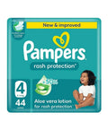 Pampers Diapers Taped Rash Protection Jumbo Pack Size 4 44 Count