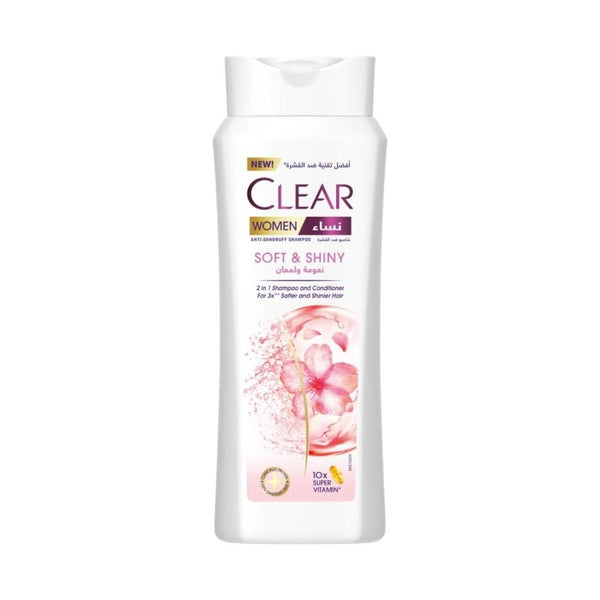 Clear Anti-Dandruff Shampoo for Women, Smooth & Shine, 600ml