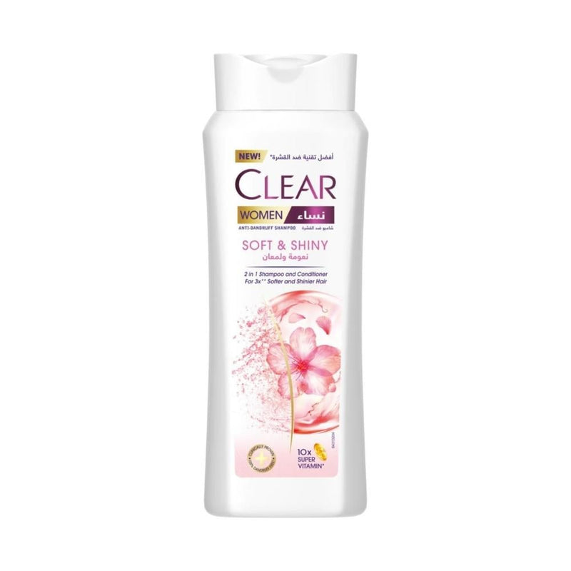Clear Anti-Dandruff Shampoo for Women, Smooth & Shine, 600ml