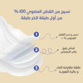Cotton Sanitary Pads Large With Wings Organic Circles 16 Pads