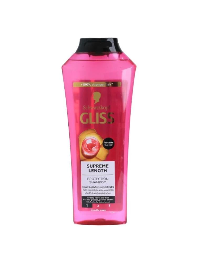 Schwarzkopf Gliss Supreme Length Shampoo - Biotin & Peony Extract, 400ml