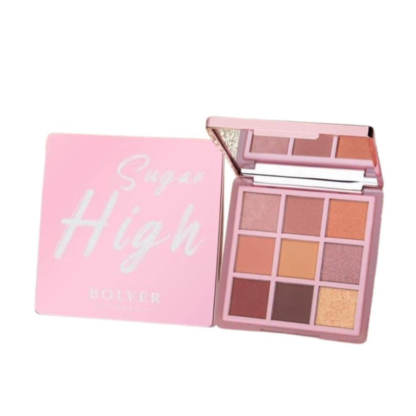 Bolver 9-Color Eyeshadow Palette E12 Shimmer Soft Finish