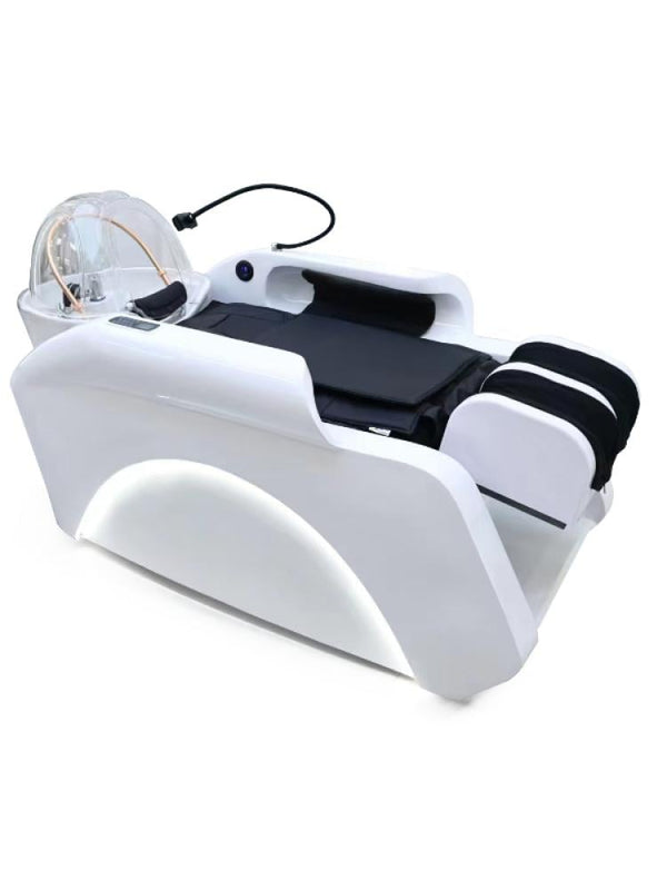 Salon System Electronic Shampoo Bed H058W Hydro-Massage White