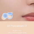 Rom&nd Cushion Water Liquid Foundation, 01 Porcelain 17, High Coverage