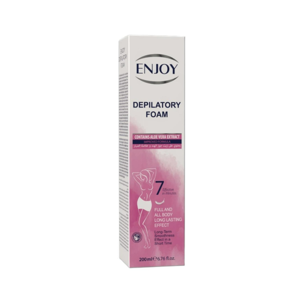 Enjoy Hair Removal Foam, Coconut Oil and Aloe Vera, 200ml