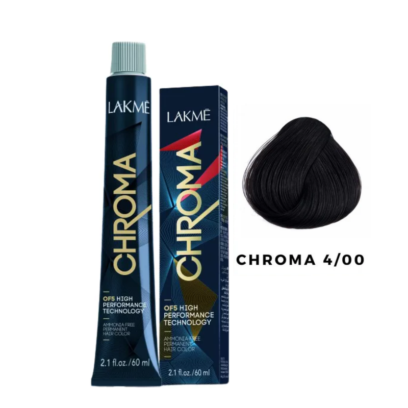 Lakme Ammonia-Free Permanent Hair Color Medium Brown 4.00 60ml