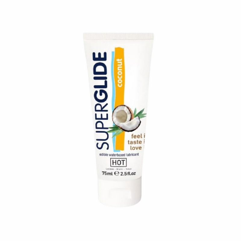 Superglide Hot Water-Based Lubricant, Coconut Flavor, 75ml