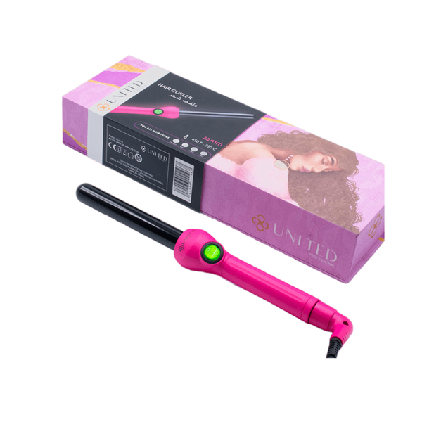 United UN019A Hair Curling Iron, 22mm Barrel, 450°F, Ceramic